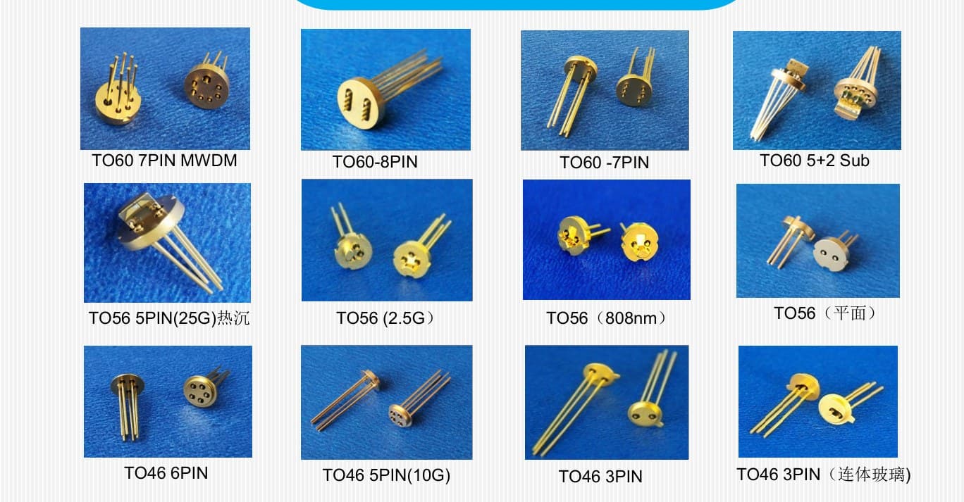 TO headers and submounts in a laser module packaging BOM